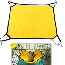 ASIV Komfortable PET Hängematte Hanging Bett für Indoor Outdoor, 50 x 40 x 0,4 cm, Gelb -