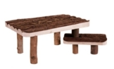 Trixie 62262 Natural Living Unterstand mit Treppe, 37 × 17 × 28 cm -